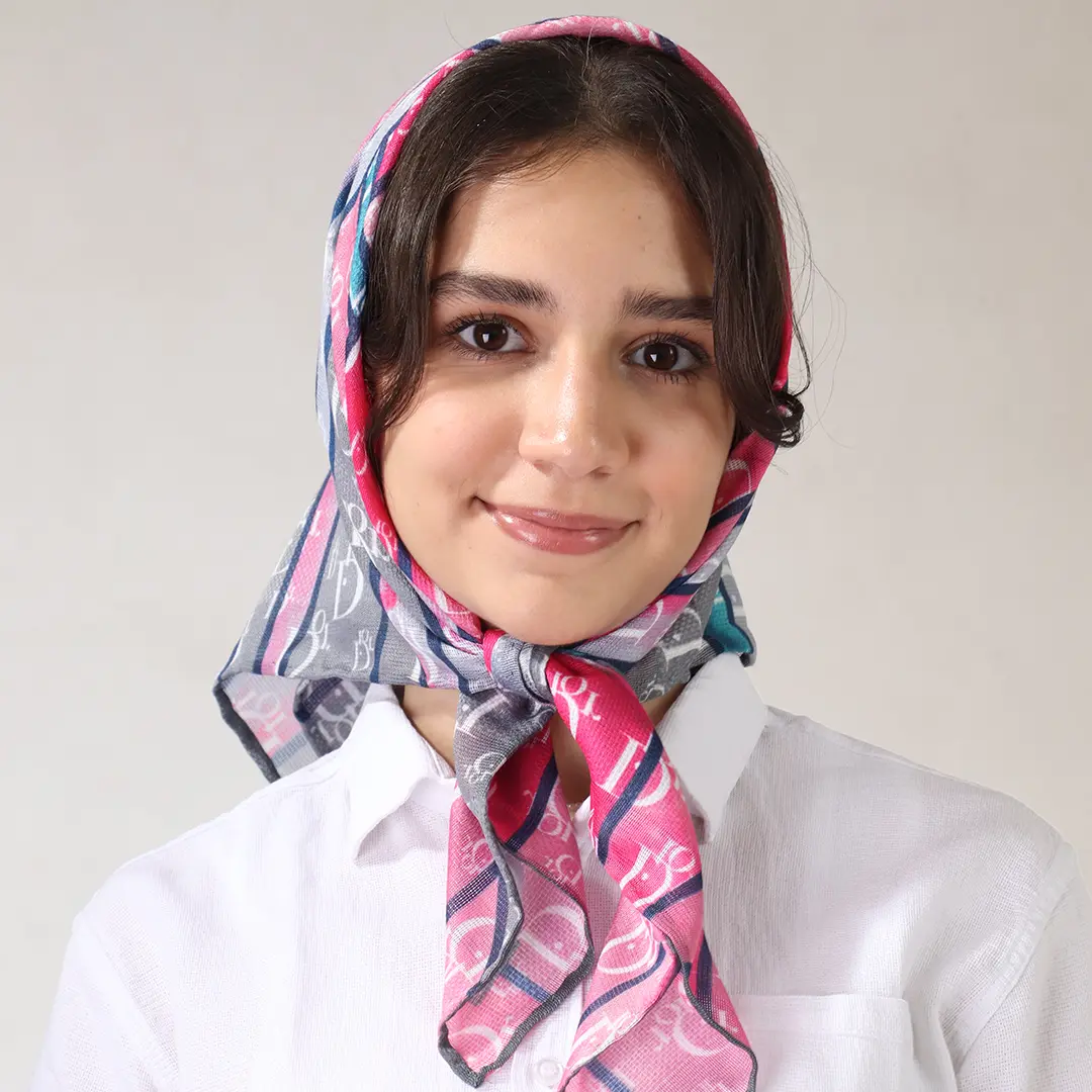 مینی اسکارف دخترانه صورتی کد 3458