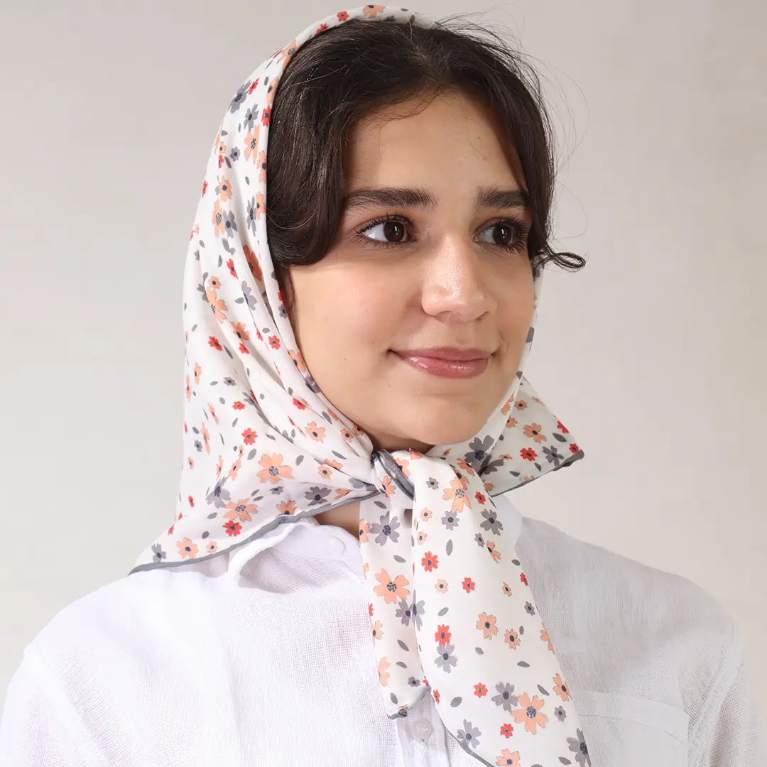 مینی اسکارف سفید کد 3466