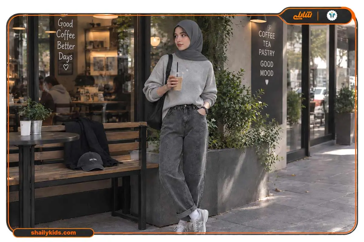 شلوار لی مام استایل دخترانه برای استایل کژوال
