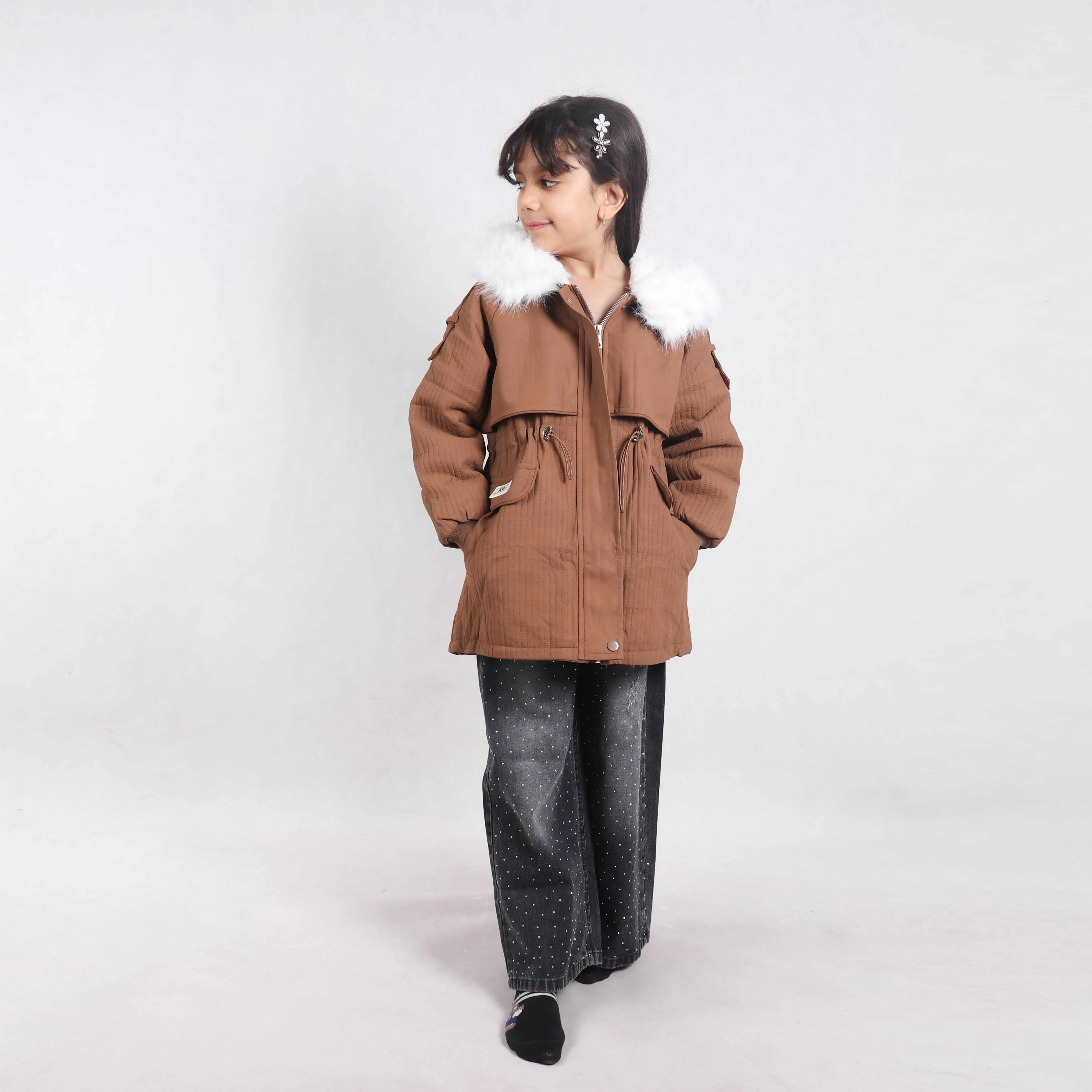 کاپشن چرم دخترانه کد ۳۲۹۰