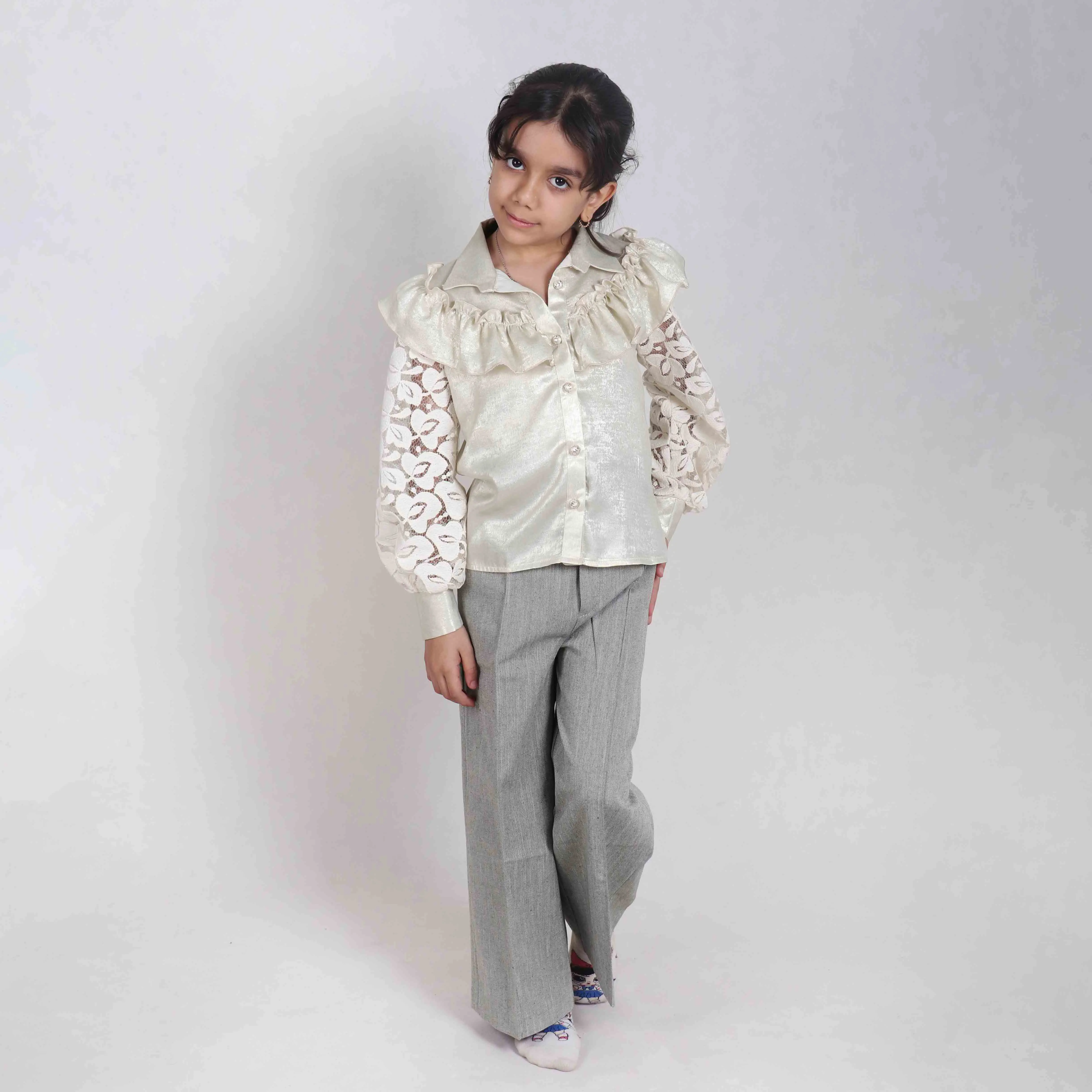 شومیز آستین گیپور کد۳۳۰۹